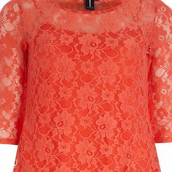 Dorothy Perkins Womens Izabel London Coral Classic Floral Lace