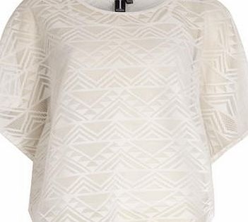 Dorothy Perkins Womens Izabel London Cream Aztec Crochet Knit