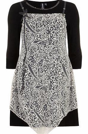 Dorothy Perkins Womens Izabel London Cream Lace Overlay Midi