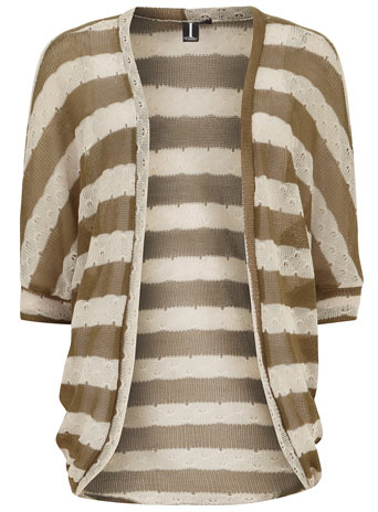 Dorothy Perkins Womens Izabel London Khaki Stripe Batwing