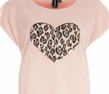 Dorothy Perkins Womens Izabel London Light Pink Leopard Sequin