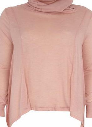 Dorothy Perkins Womens Izabel London Light Pink Zip Roll Neck