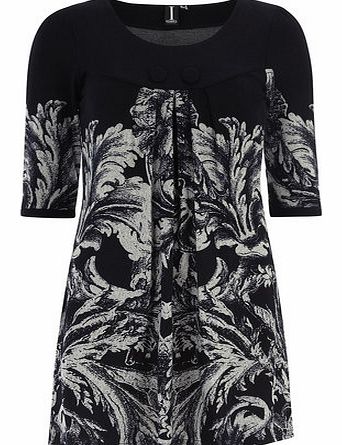 Dorothy Perkins Womens Izabel London Multi Blue Baroque Leaf