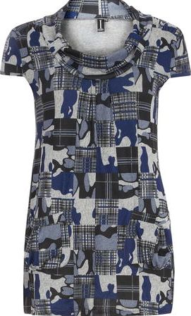 Dorothy Perkins, 1134[^]262015000707939 Womens Izabel London Multi Blue Long Line Tunic