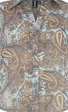 Dorothy Perkins Womens Izabel London Multi Blue Paisley Print