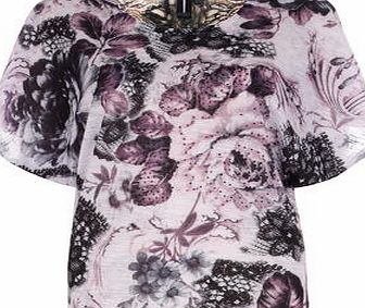 Dorothy Perkins Womens Izabel London Multi Pink Diamante Floral