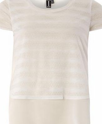 Dorothy Perkins Womens Izabel London White Lace Dipped Hem Top-