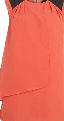 Dorothy Perkins Womens Izabel Orange Quilted Shoulder Dress-