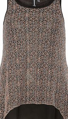 Dorothy Perkins Womens Izabel Pink Crochet Overlay Top- Pink