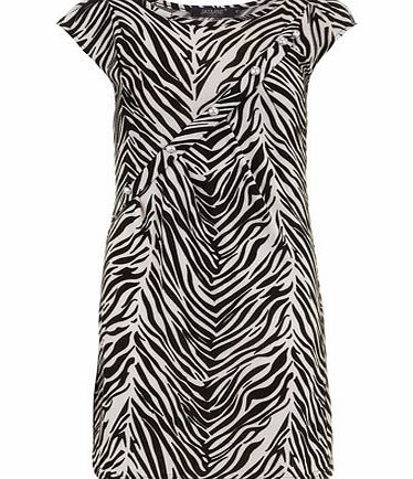 Dorothy Perkins Womens Jasmine Black and White Zebra Tunic-