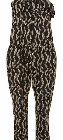 Dorothy Perkins Womens Jolie Moi Black printed bandeau jumpsuit-