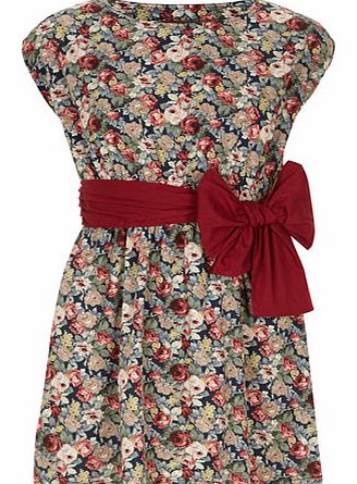 Dorothy Perkins Womens Jolie Moi Blue floral belted dress- Blue