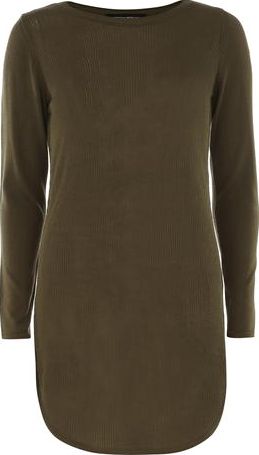 Dorothy Perkins, 1134[^]262015000711801 Womens Khaki Longline Jumper- Green DP55339152
