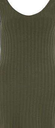 Dorothy Perkins Womens Khaki Rib Tunic- Khaki DP56427511