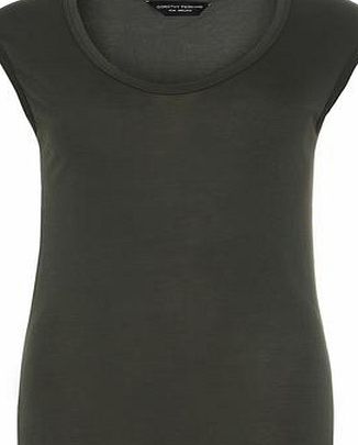 Dorothy Perkins Womens Khaki Scoop Tank top- Khaki DP56421933