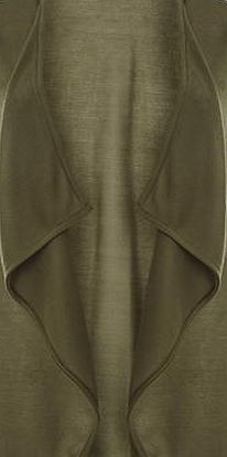 Dorothy Perkins Womens Khaki sleeveless cardigan- Khaki DP56436601