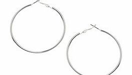 Dorothy Perkins Womens Large Hoop Earrings- Silver DP49814490