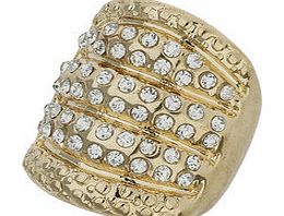 Dorothy Perkins Womens Large Sparkle Ring- Clear DP49814889