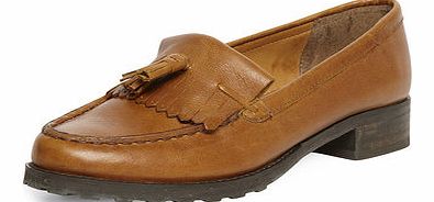 Dorothy Perkins Womens Leighton Tan leather loafers- Tan