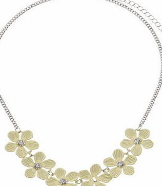 Dorothy Perkins Womens Lemon Flower Necklace- Yellow DP49815837