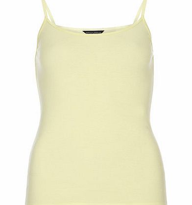 Dorothy Perkins Womens Lemon Satin Trim Cami Top- Lemon DP56406141
