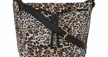 Womens Leopard plate duffle bag- Leopard
