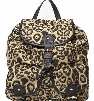 Dorothy Perkins Womens Leopard woven backpack- Leopard DP18377971