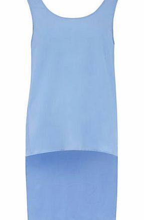 Dorothy Perkins Womens Light Blue Drop Back Vest- Blue DP75100737