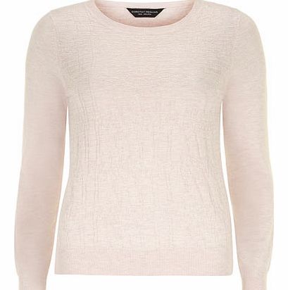 Dorothy Perkins Womens Light pink croc jumper- Pale Pink