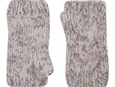 Dorothy Perkins Womens Lilac Chunky Cable Handwarmers- Purple