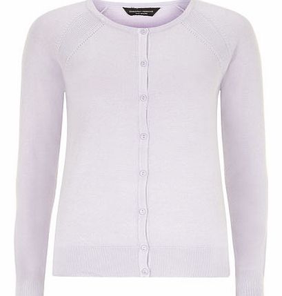 Dorothy Perkins Womens Lilac crew neck cardigan- Lilac DP55142644