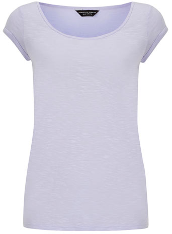 Dorothy Perkins Womens Lilac turnback cuff tee- Lilac DP56341200