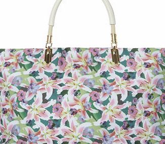 Dorothy Perkins Womens Lily print beach bag- Multi Colour