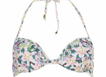 Dorothy Perkins Womens Lily Push Up Plunge Bikini Top- Multi