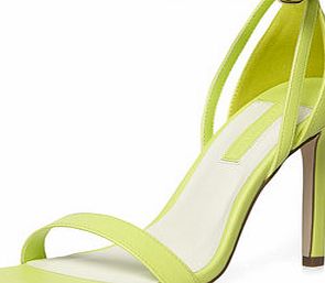 Dorothy Perkins Womens Lime minimal strap sandals- Lime DP22299435