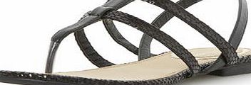 Dorothy Perkins Womens Limmy Toe Post Flat Sandal- Black
