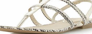 Dorothy Perkins Womens Limmy Toe Post Flat Sandal- White