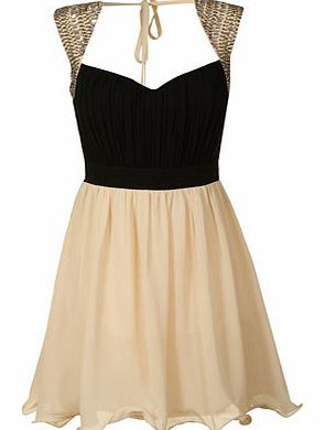 Womens Little Mistress Black and cream prom