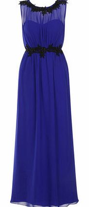 Dorothy Perkins Womens Little Mistress Blue Floral Chiffon Maxi