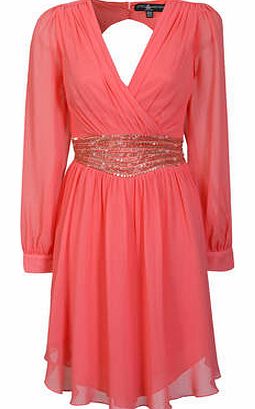 Dorothy Perkins Womens Little Mistress Coral Long Sleeve