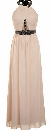 Womens Little Mistress Cream & Black Maxi Dress-