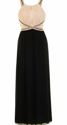 Dorothy Perkins Womens Little Mistress Cream and black lace maxi
