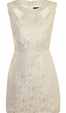 Womens Little Mistress Cream And Gold Jacquard