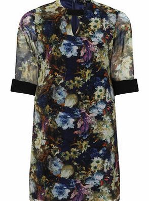 Dorothy Perkins Womens Little Mistress Dark Floral Tunic Dress-
