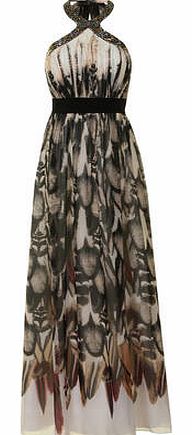 Womens Little Mistress Embellished Feather Print