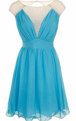 Dorothy Perkins Womens Little Mistress Embellished Mesh Prom