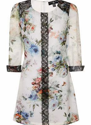 Dorothy Perkins Womens Little Mistress Floral Lace 3/4 Sleeve