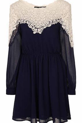 Dorothy Perkins Womens Little Mistress lace Long Sleeve Dress-
