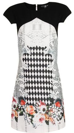 Womens Little Mistress Monchrome Printed Tunic-
