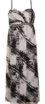 Womens Little Mistress Monochrome Tie Dye Dress-